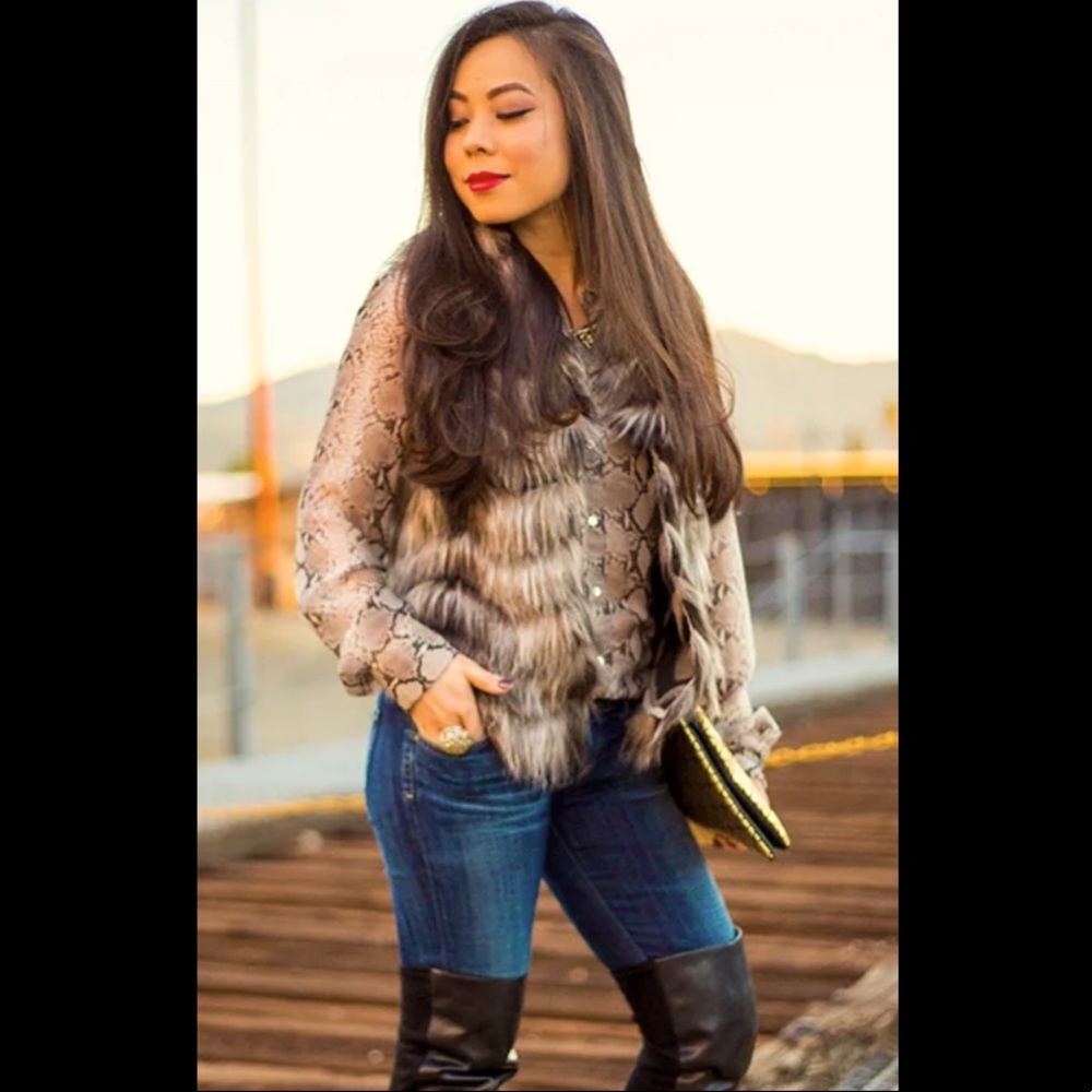 GUESS Faux Fur Vest